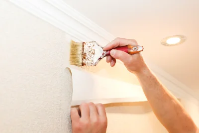 Pose de papier peint à Mitzach — revêtements muraux et toiles de verre
